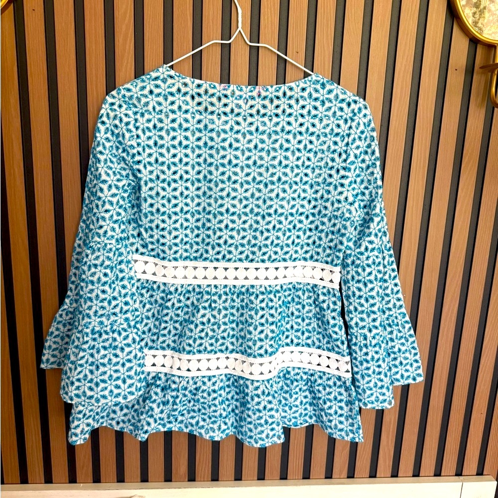 Lilly Pulitzer Blue Patterned Women's Top - Picture 6 of 6